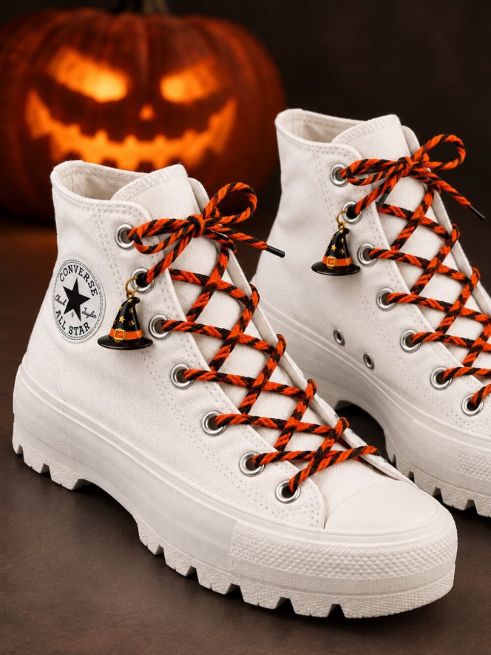 Converse Chuck Taylor Lugged Hi White Platform W6 Halloween Set 565902C
